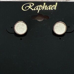 3/$18 Raphael Silver Circle Earrings Lot 3079